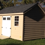 LP lap siding with soffits on gables